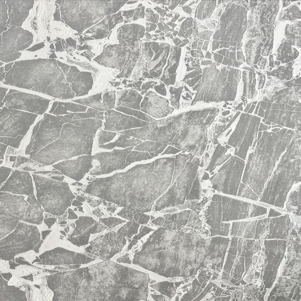 Rasch Vasari Enzo Marble Wallpaper Metallic Heavyweight Textured Vinyl Grey