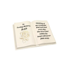 Memorial Graveside Plaque Pot Ornament Book Flowers Poem Dad Tribute