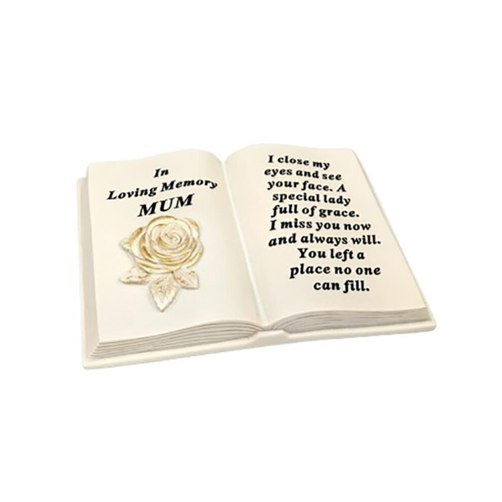 Memorial Graveside Plaque Pot Ornament Book Flowers Poem Mum Tribute