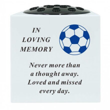 Football Grave Side Vase Resin Bowl With Black Lid Flowers Funeral