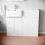 NES Home 1000mm Left Hand Freestanding White Cabinet with Basin & WC Unit 2