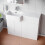 NES Home 1000mm Left Hand Freestanding White Cabinet with Basin & WC Unit 4