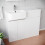 NES Home 1000mm Left Hand Freestanding White Cabinet with Basin & WC Unit 5