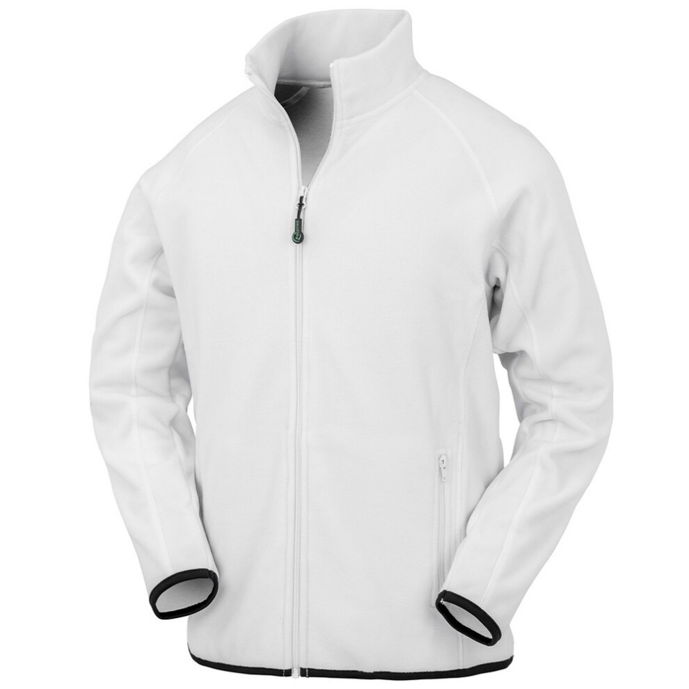 (XS, White) Result Genuine Recycled Mens Polarthermic Fleece Jacket