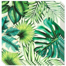 Tropical Leaves Premium Decoupage Luncheon Napkins 3 Ply 33cm - Pack of 20