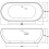 Freestanding Modern Double Ended Bath 1660mm - Olivia By Voda Design 2