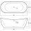 Freestanding Modern Double Ended Bath 1800mm - Rose By Voda Design 3