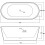Freestanding Modern Double Ended Bath 1700mm - Duke By Voda Design 3