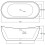 Freestanding Modern Double Ended Bath 1700mm - Rose By Voda Design 3