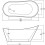 Freestanding Modern Slipper Bath 1660mm - Britta By Voda Design 4