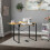Dart Sewing Machine Table With Folding Top In Charcoal Black / Ashwood 10