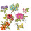Tim Holtz - Sizzix Sizzix Thinlits Dies de Tim Holtz 14/PKG -Brushstroke Flowers Mini Multicolor 2