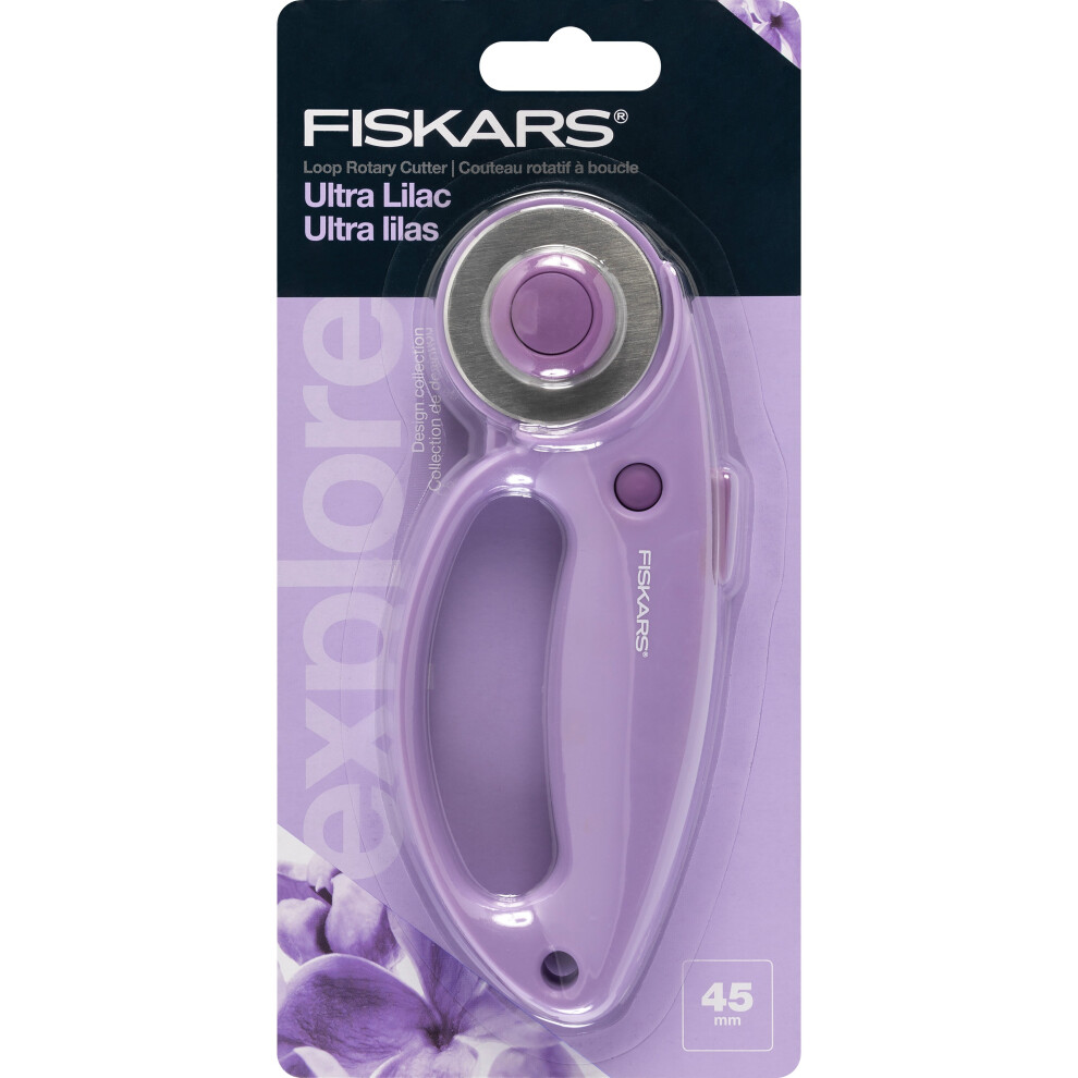 Fiskars Designer Loop Rotary Cutter 45mm -Ultra Lilac 1066452