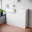 NES Home 1000mm Left Hand Freestanding White Cabinet with Basin & WC Unit 1