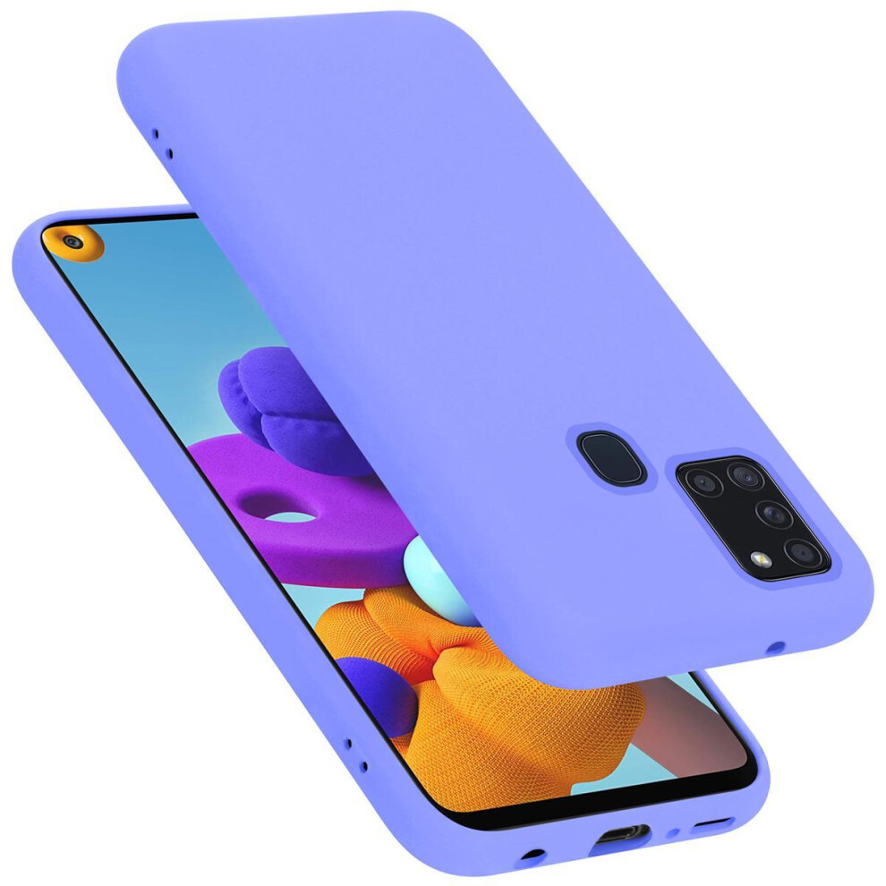 (LIQUID LIGHT PURPLE) Cadorabo Case for Samsung Galaxy A21s Cover Protection TPU Silicone Gel