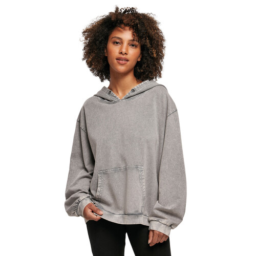 3XL Asphalt Build Your Brand Womens Ladies Acid Wash Oversized Hoodie on OnBuy