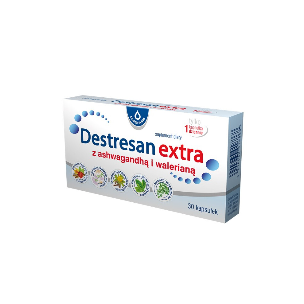 Destresan Extra with ashwagandha and valerian, 30 capsules