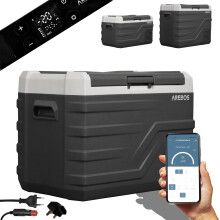 AREBOS compressor cool box 35 litres | Electric freezer box with APP control for cooling, freezing and keeping warm | Refrigerator down to -20 °C