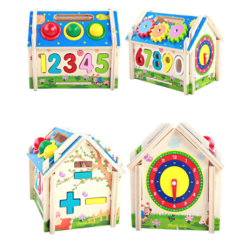 RLS Jigsaw interactive multifunction wooden activity  house puzzle Toy 1