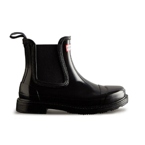 Tepe (Women's UK 6) Women's Pull On Black Gloss Ankle Chelsea Boots 2