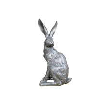 Large Grey Hare | Highly Textured Resin Ornament
