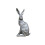 Large Grey Hare | Highly Textured Resin Ornament 1