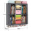 Canvas Fabric Wardrobe Storage Hanging Rail Shelf Foldable Portable 3