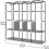 Portable Wardrobe Shelf Clothes Storage Organizer with 4 Hanger Rails 3