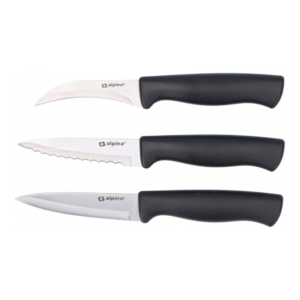 Alpina 3 Piece Santoku & Utility Kitchen Knife Starter Set