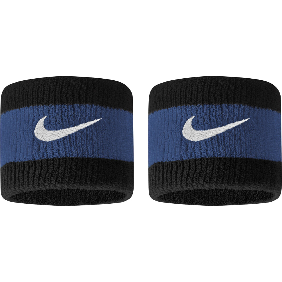 Nike Swoosh Wristbands Black Blue