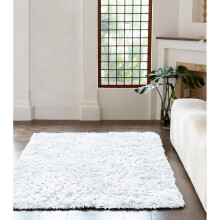 (White, 160X230CM) Cuddle Fluffy Rugs Anti Slip Shaggy Rugs Bedroom Floor Soft Carpets Mats