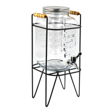(4L Dispenser & Handle Stand) Hover to zoom Have one to sell? Sell it yourself 4L/8L Glass Vintage Beverage Drinks Dispenser on Metal Stand Cocktail Jar & Tap