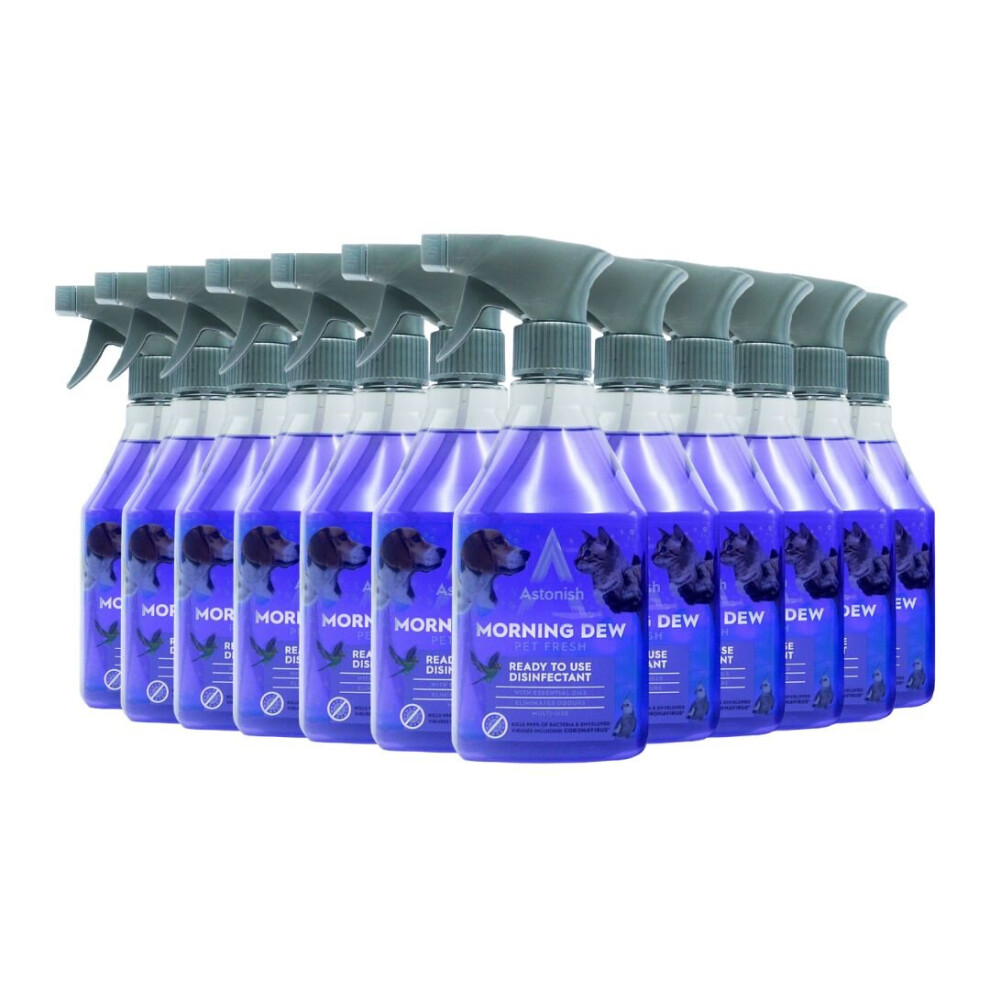 Astonish Ready To Use Disinfectant Spray Morning Dew Pet Fresh 550ml - Pack of 12