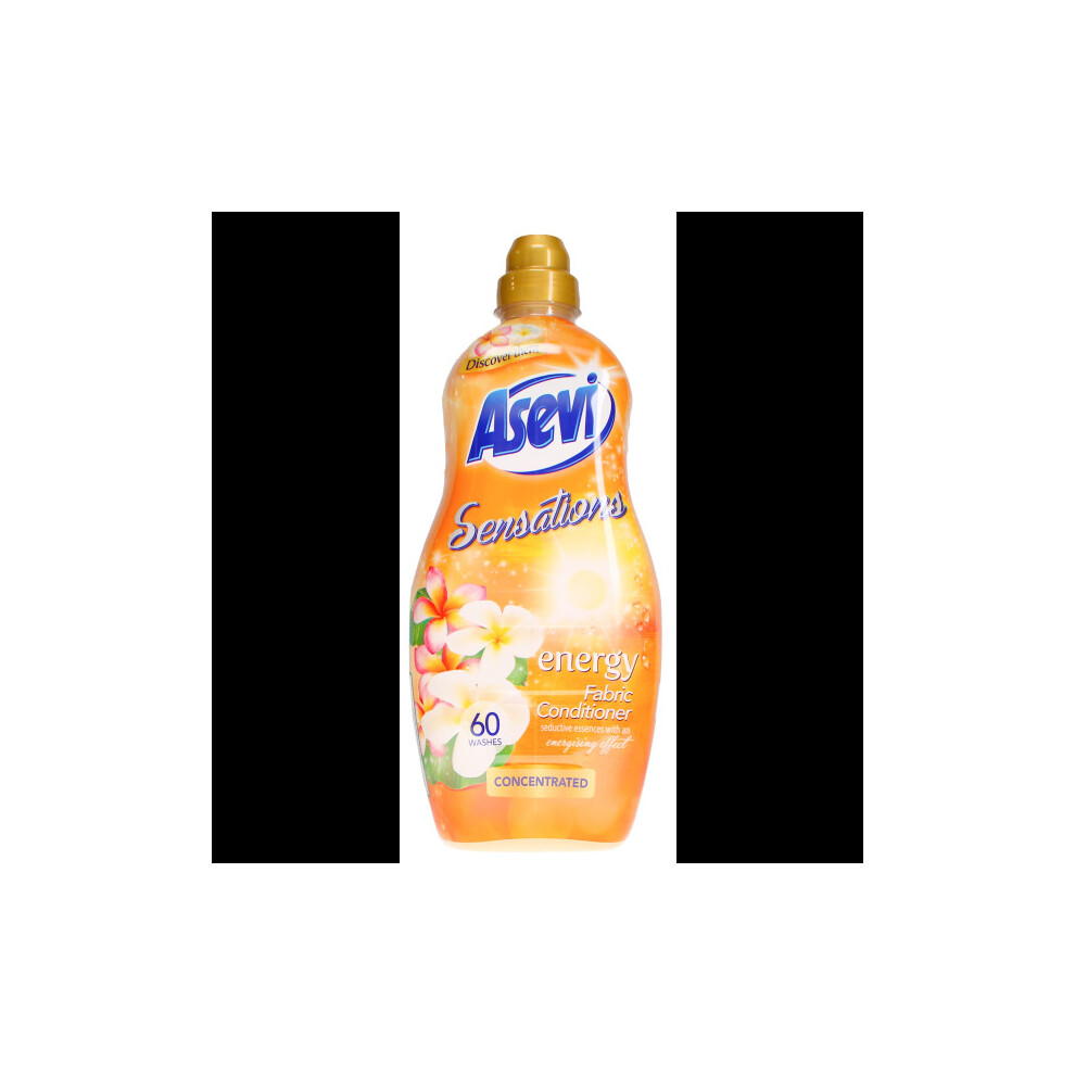 Asevi Sensations Laundry Conditioner, Concentrated Liquid Fabric Softener, Energy, 1.32L, 60 Washes