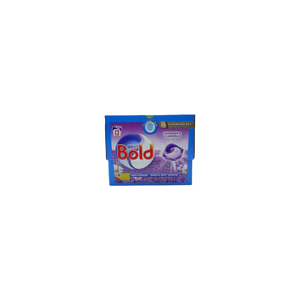 Bold All-in-1 Pods Washing Liquid Laundry Detergent Lavender & Camomile 13 Pods