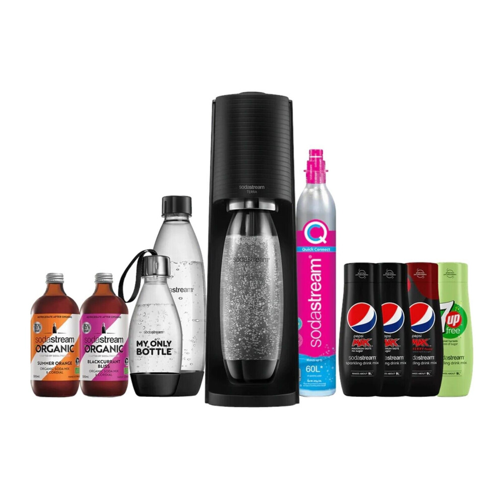 Sodastream Terra Sparkling Water Maker Bundle Pack - Black