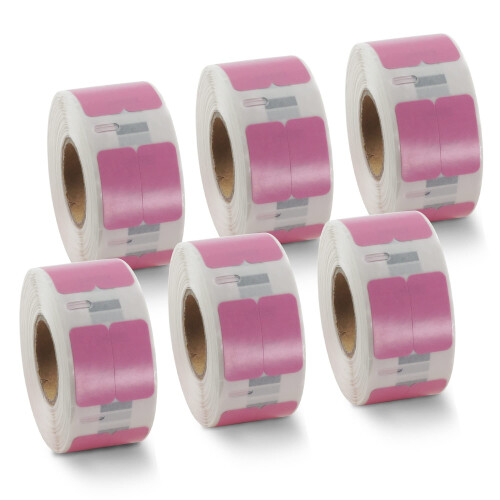 BETCKEY - 6 Rolls Pink Small Multi-Purpose Labels Compatible With DYMO ...