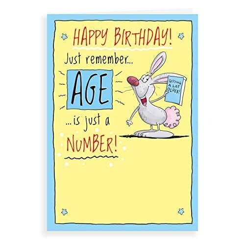 Regal Publishing Humour Funny Birthday Card Age is a number - 7 x 5 ...