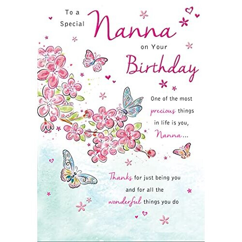 Piccadilly Greetings Traditional Birthday Card Nanna - 7 X 5 Inches On 