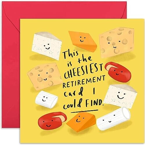 Old English Co. Funny Retirement Card for Men Women - 'Cheesiest ...