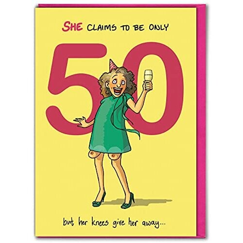 Brainbox Candy - Hilariously Funny 50th Birthday Card - 'Claims To Be ...