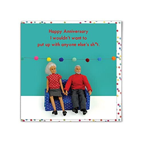 Brainbox Candy Bold And Bright Hilariously Funny Anniversary Card Put Up With Sht 8532