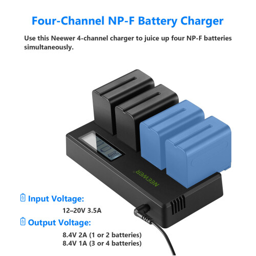 Neewer NEEWER 4-Pack NP-F970 Battery Set for Sony 2