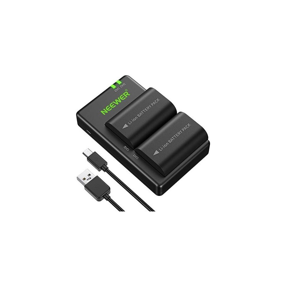 NEEWER 2-Pack LP-E6/E6N Rechargeable Battery Charger Set For Canon