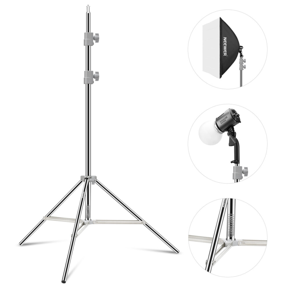 NEEWER ST-190SS Upgraded 75"/190cm Stainless Steel Light Stand