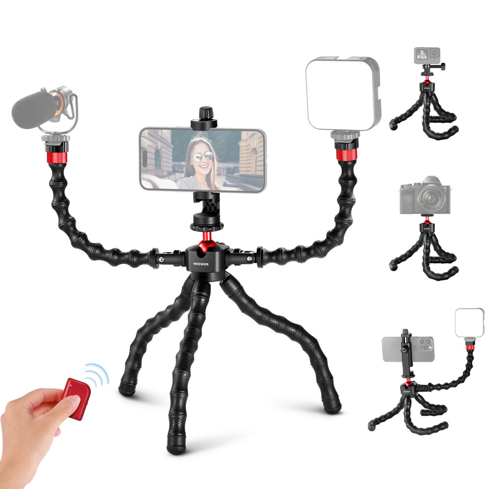 NEEWER T91 Flexible Tripod with Two Magic Arms