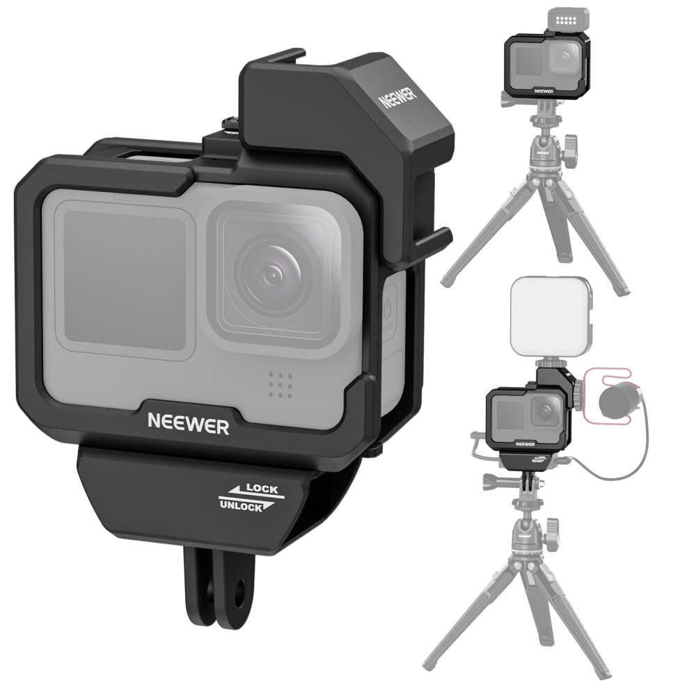 NEEWER AC007 Video Rig Cage For GoPro Hero 12 11 10 9