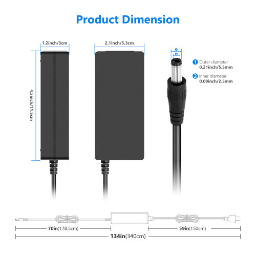 Neewer NEEWER AC 110V to DC 15V Power Adapter for Ring Light 2