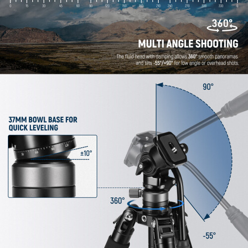 Neewer NEEWER TP61 Video Travel Tripod 2