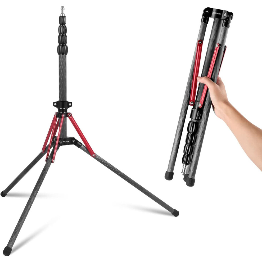 NEEWER ST210R Carbon Fiber Light Stand with 180?? Reversible Legs